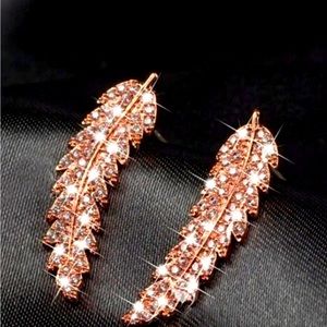Rose Gold Lear Bling Earrings